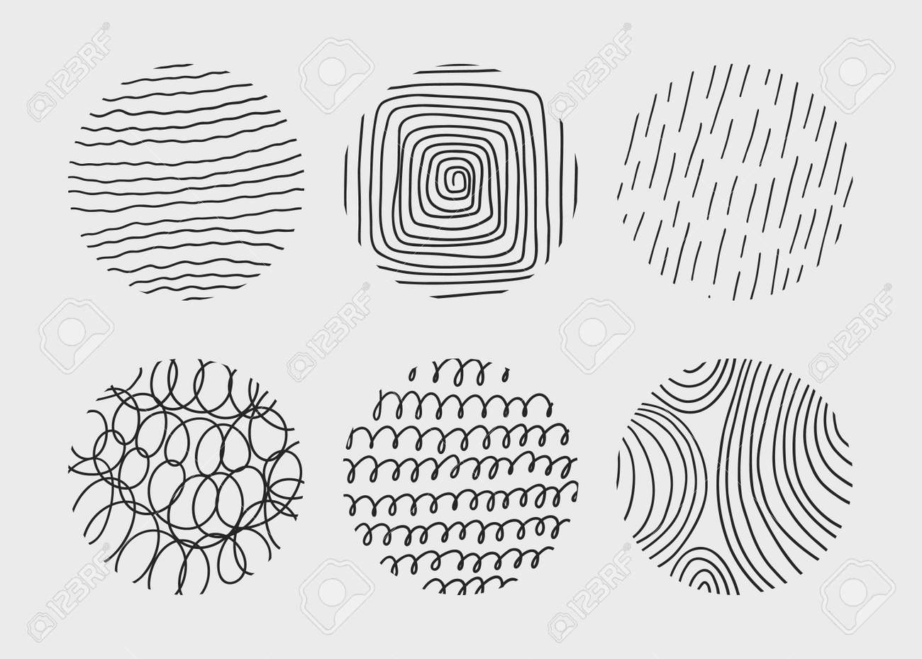 Circle creative minimalism contemporary artwork. Hand drawn doodle shapes. - 169711282 Circle creative minimalism contemporary artwork. Hand drawn doodle shapes. - 169711282