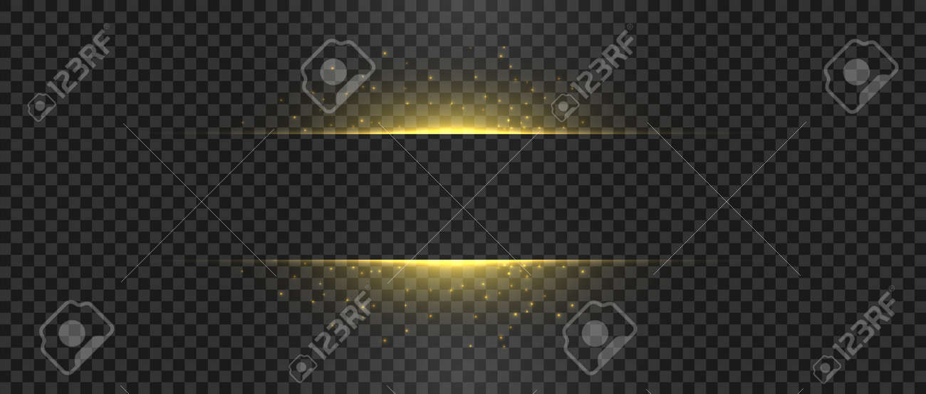 Golden lights and sparks. Gold flash sparkle. Horizontal vector glowing shapes - 169764447 Golden lights and sparks. Gold flash sparkle. Horizontal vector glowing shapes - 169764447
