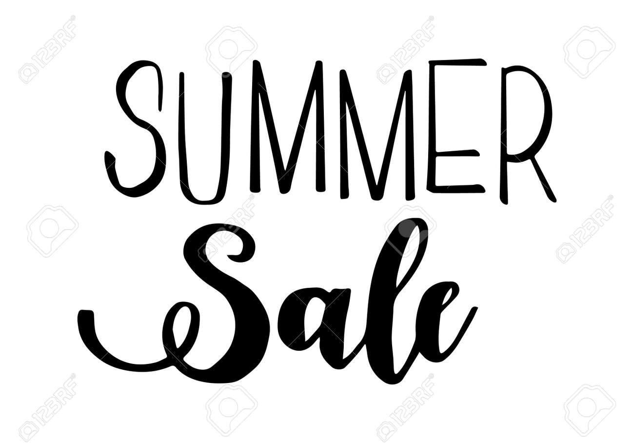 Summer sale lettering. Handwritten trendy phrase. Vector illustration. - 170596935 Summer sale lettering. Handwritten trendy phrase. Vector illustration. - 170596935