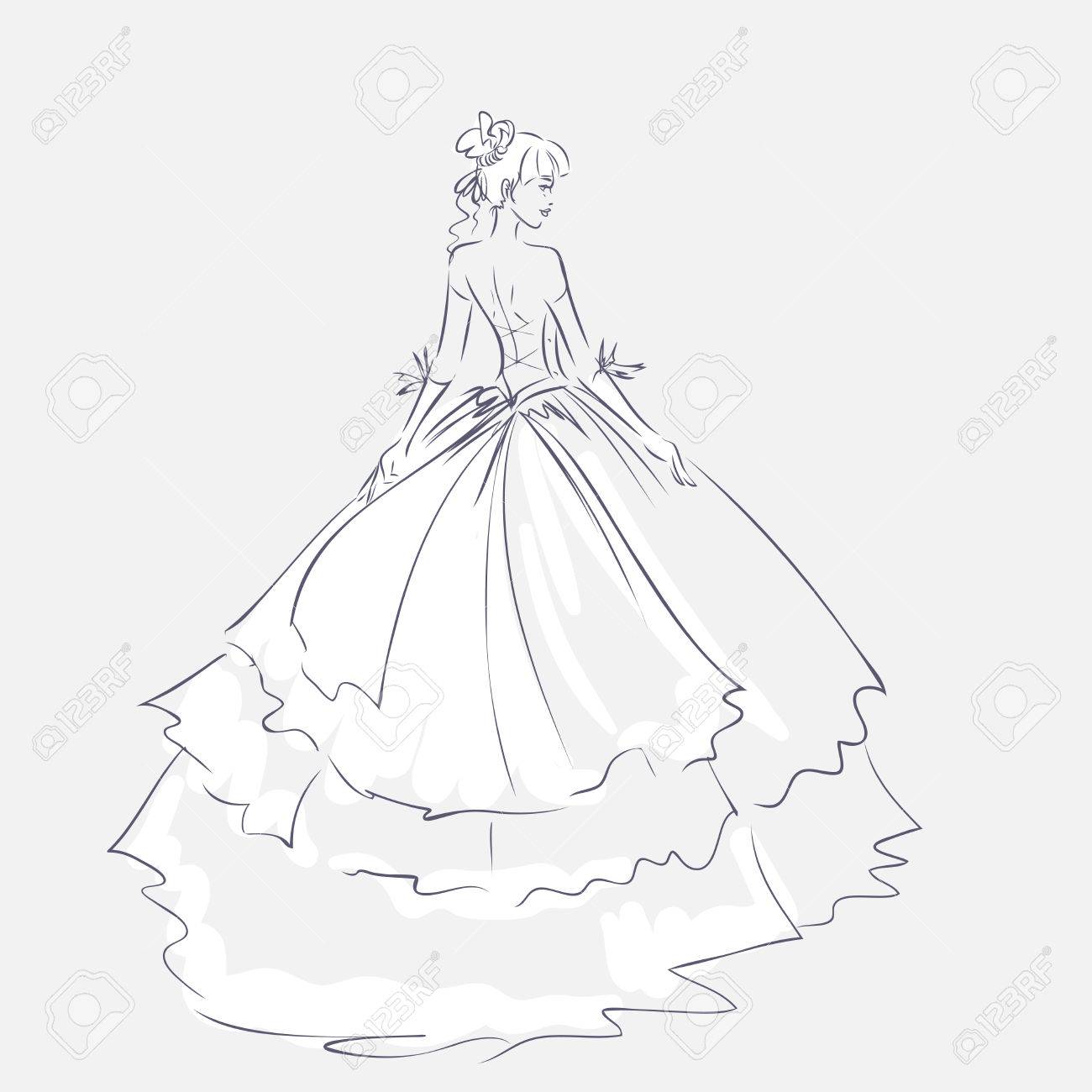 アートは 花嫁のブーケとエレガントな若い花嫁のスケッチします 完全な長さで女の子が立っています テキストのためのスペースと大ざっぱな背景は 手線で描画ベクトル カード 結婚式やファッションのテーマ のイラスト素材 ベクタ Image アートは 花嫁のブーケとエレガントな若い花嫁のスケッチします 完全な長さで女の子が立っています テキストのためのスペースと大ざっぱな背景は 手線で描画ベクトル カード 結婚式やファッションのテーマ のイラスト素材 ベクタ Image