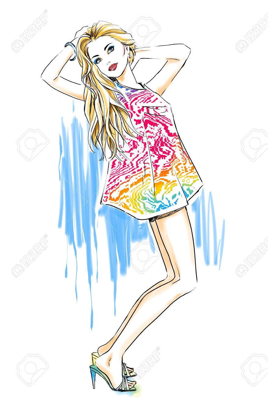 summer dresses drawings