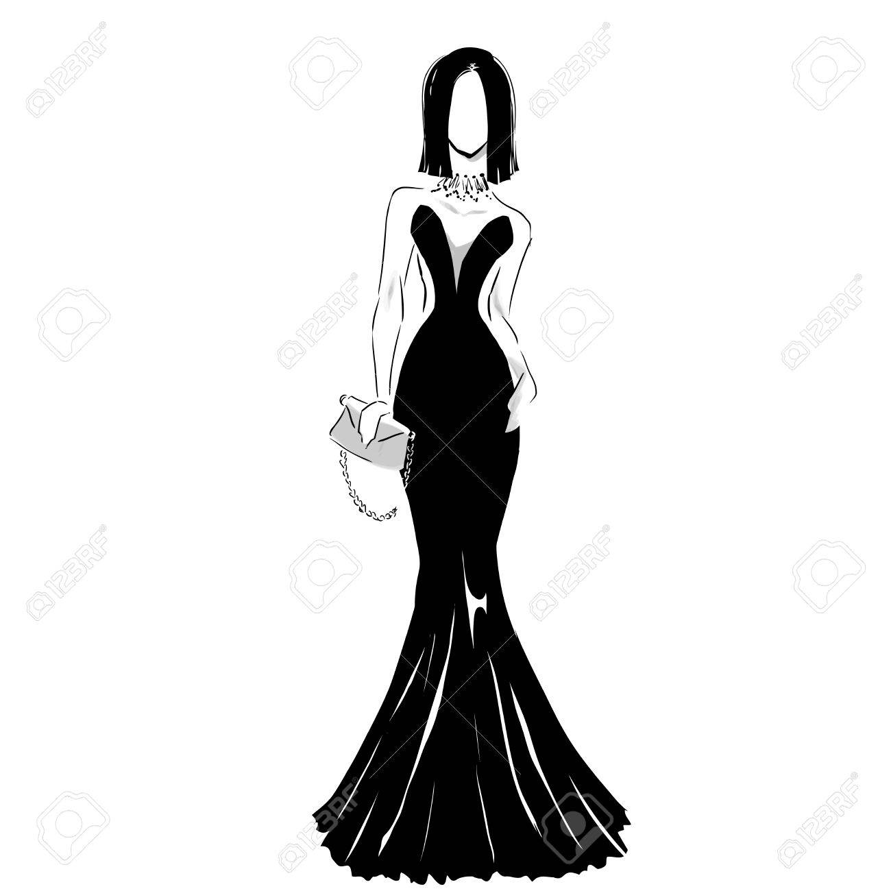 Vector Line Prom Dress