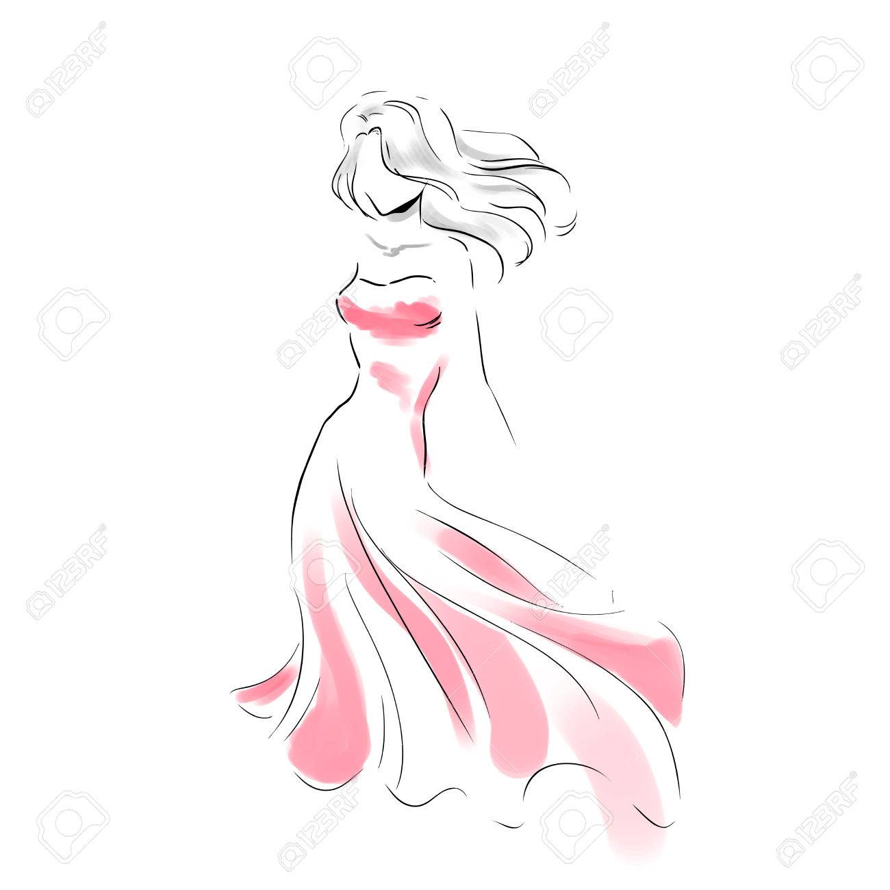 Vector Line Prom Dress