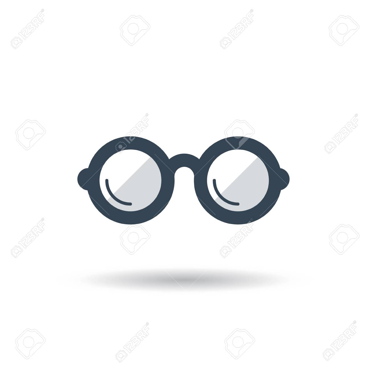 丸眼鏡アイコンのセットです ベクトル図 のイラスト素材 ベクタ Image