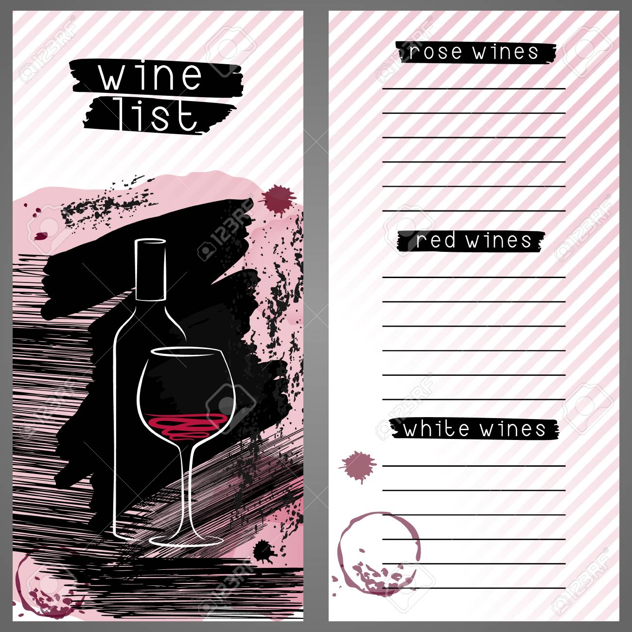 Vorlage Für Weinkarte Oder Weinprobe. Weinbar-Speisekarte Im Inside Wine Tasting Menu Template Vorlage Für Weinkarte Oder Weinprobe. Weinbar-Speisekarte Im Inside Wine Tasting Menu Template