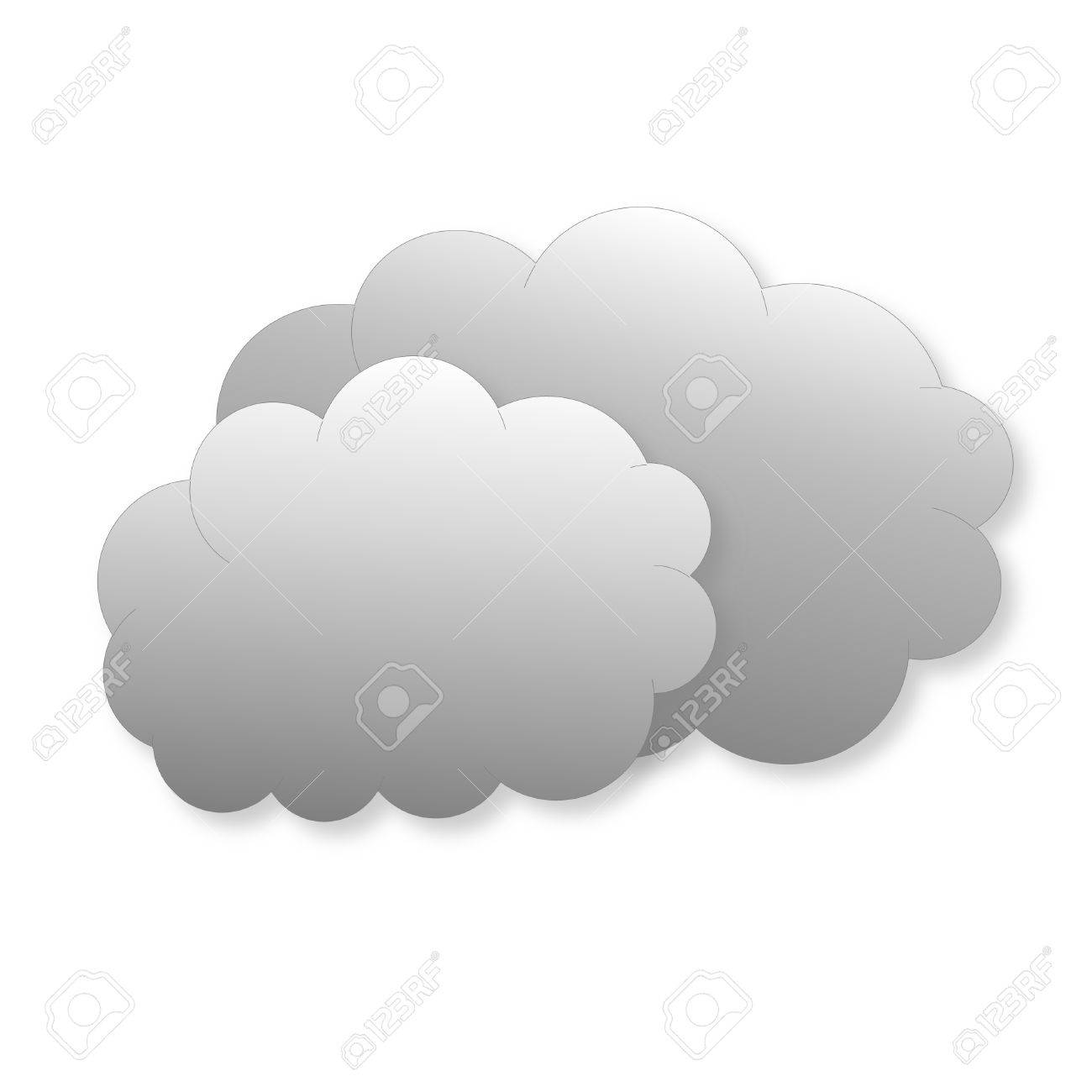 two grey clouds as