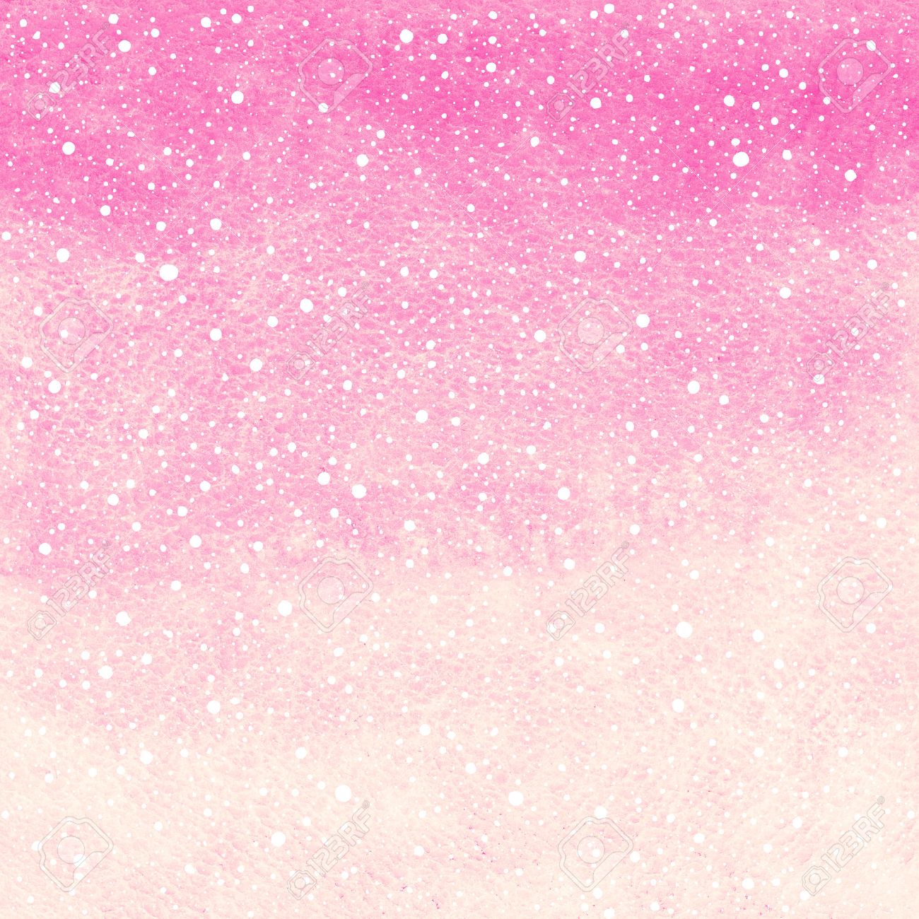 soft pink winter watercolor abstract background with falling stock