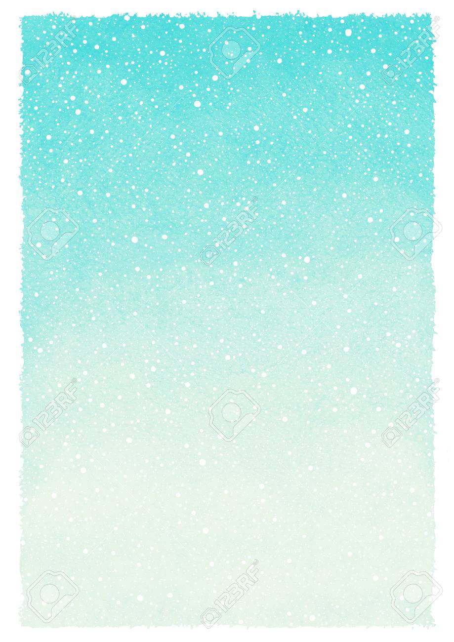 冬立ち下がり雪しぶきのテクスチャと水彩抽象的な背景と大まかな芸術的なエッジ スカイ ブルー クリスマス 新年には テンプレートに描かれています 垂直方向のグラデーションの塗りつぶし 手描きの降雪 の写真素材 画像素材 Image