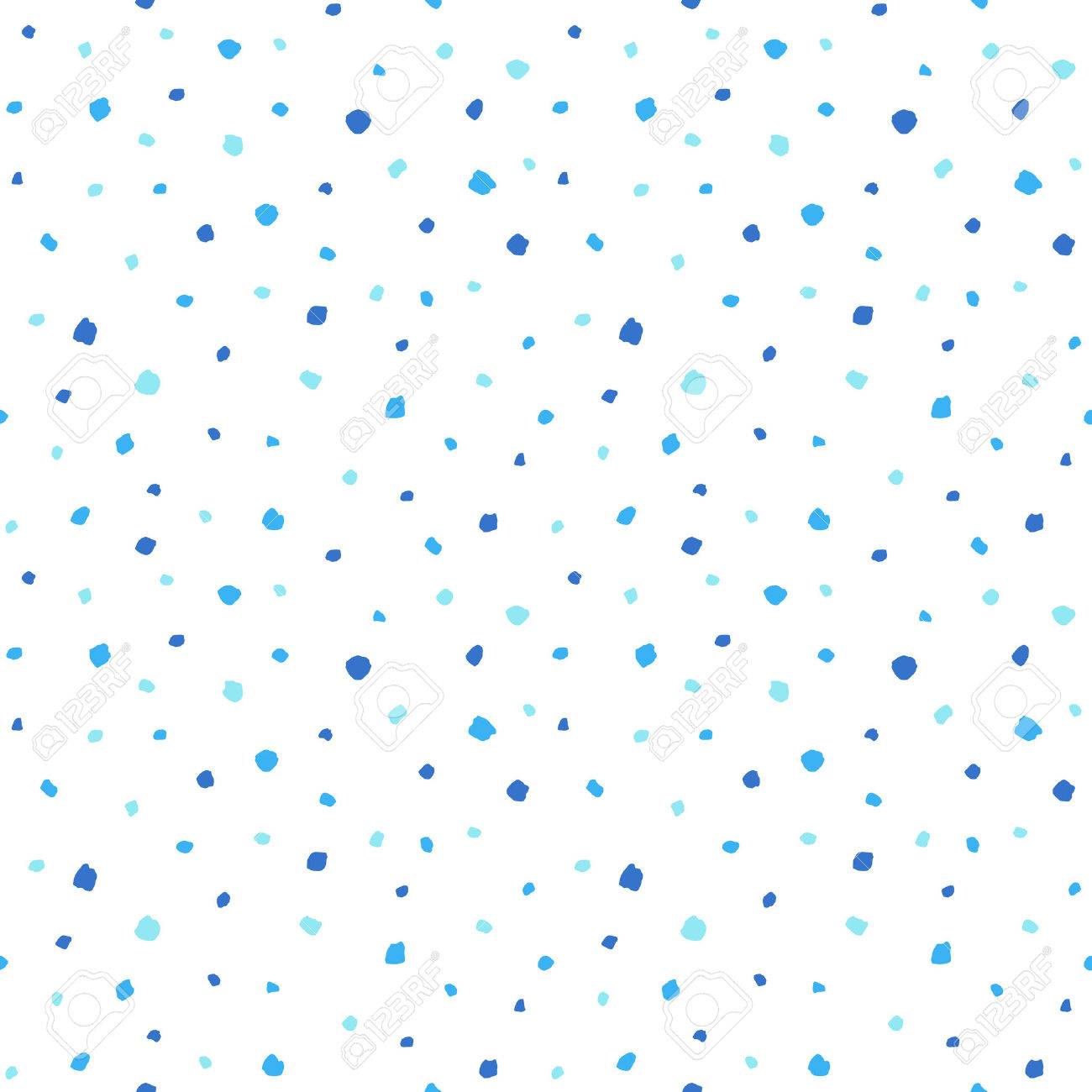 不均一な斑点 シミ Blob 水しぶきのシームレスなパターン フリー ハンド描画の斑点 斑点 汚れやサイズの異なるテクスチャのドット 抽象的な背景 青の色合い のイラスト素材 ベクタ Image