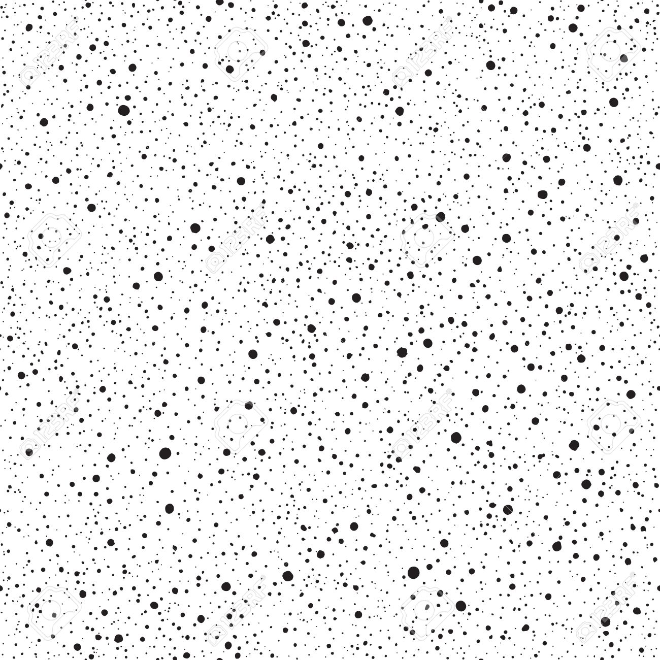 Black Spray, Splash, Specks, Dots Vector Seamless Pattern. Ink Or ...