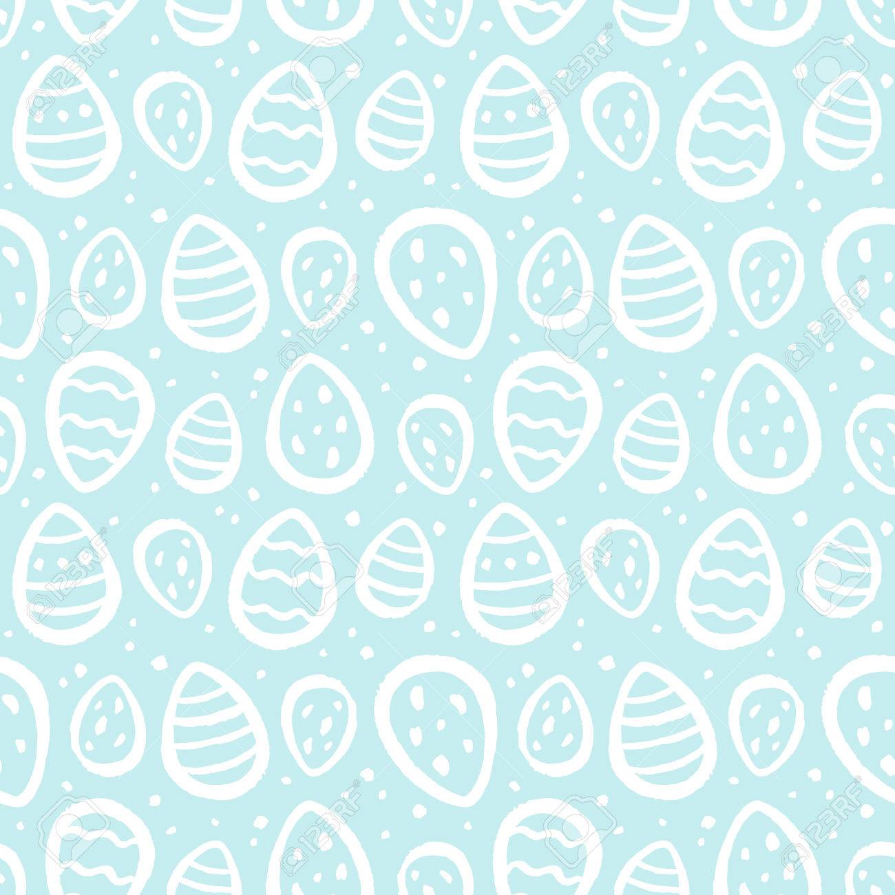 イースターエッグと斑点 斑点 斑点のシームレスなベクトル パターンです 無料手描きシンプルのイースターの背景 ブラシ描画の塗られた卵と不均一な斑点 Blob ドット混沌としたテクスチャ のイラスト素材 ベクタ Image