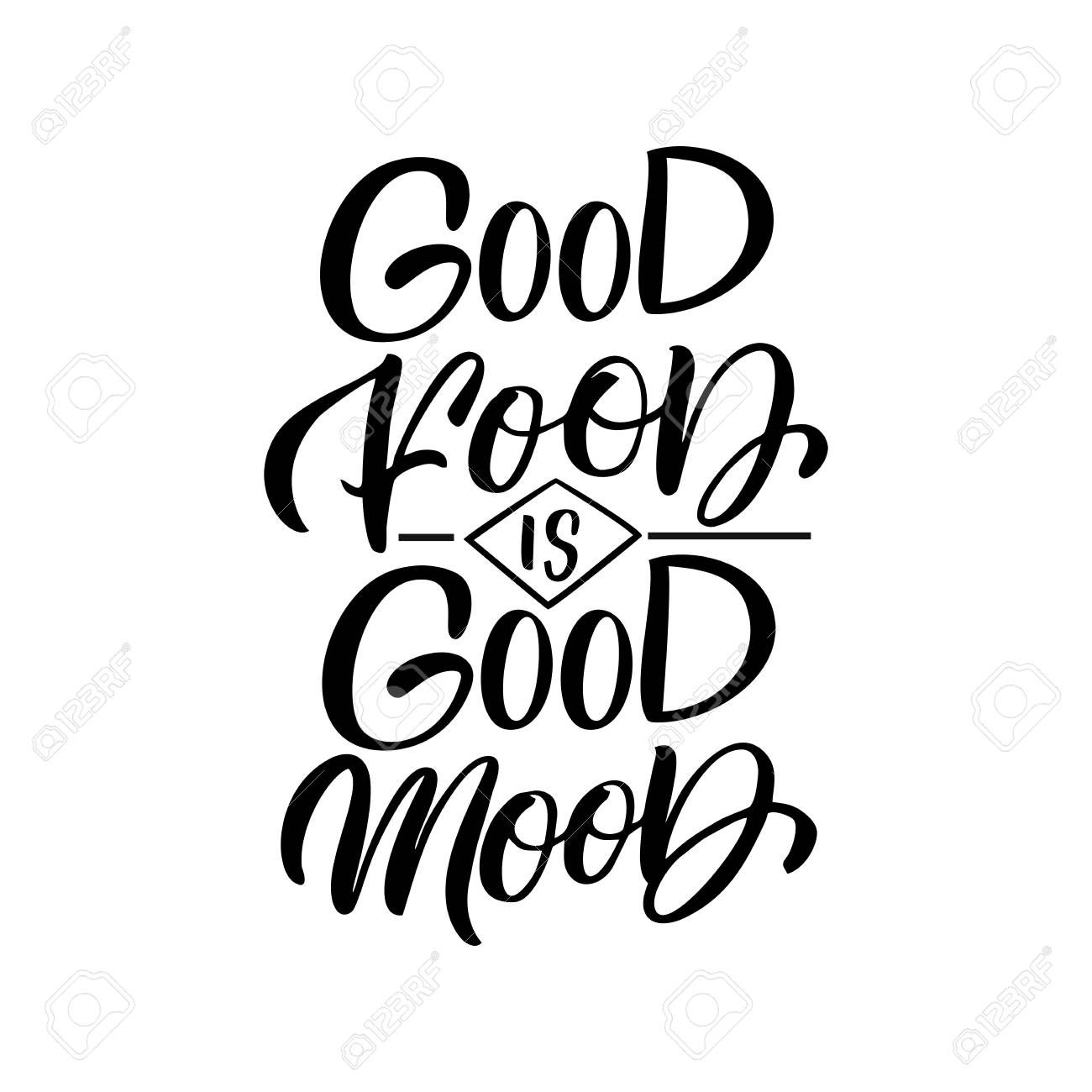 Hand Drawn Illustrated Lettering Quote Good Food Is Good Mood Royalty Free Cliparts Vectors And Stock Illustration Image 126587586 123rf