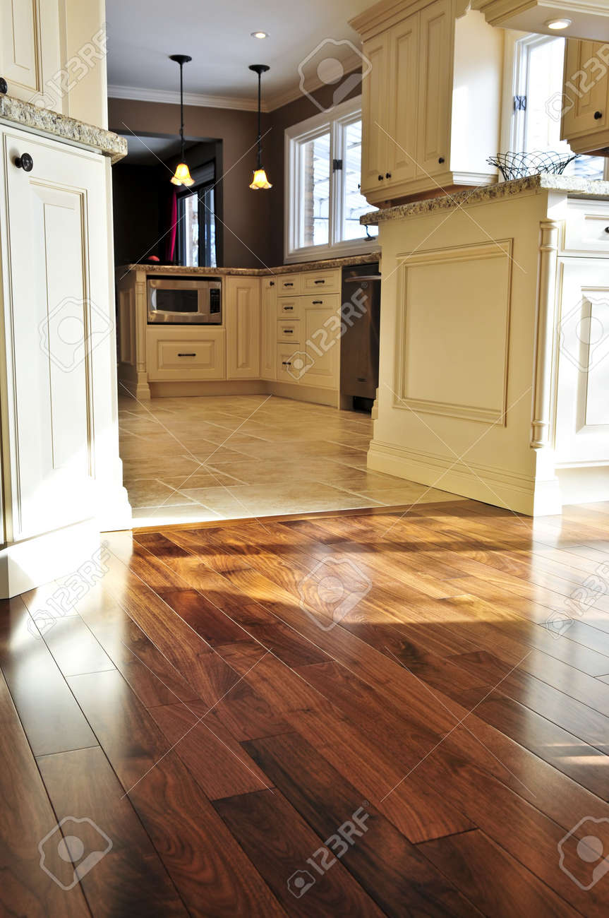 dining room tile flooring. hardwood and tile floor in residential home kitchen dining room stock photo - 3930809 flooring g