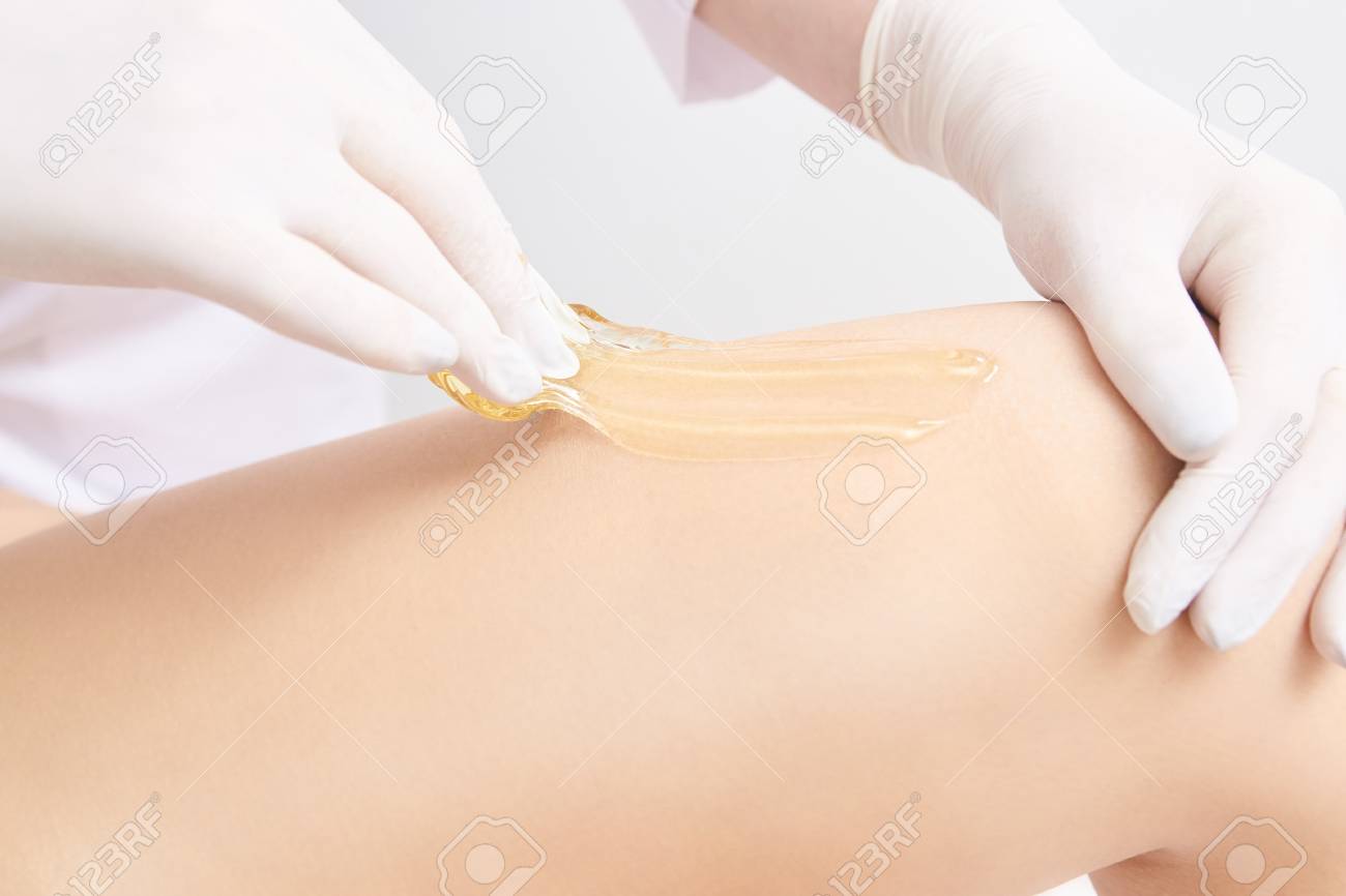 Waxing Woman Leg Sugar Hair Removal Laser Service Epilation