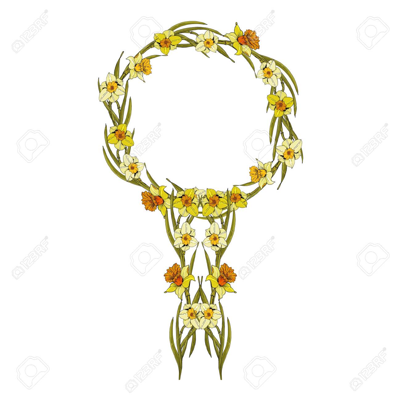 Beautiful Yellow Floral Female Symbol Of Venus As A Female Sign Women S Rights Women S Day Healthcare And Medicine Feminist Movement Symbol Woman Honor Sign The Power Of Girls Gender Symbol Royalty Free