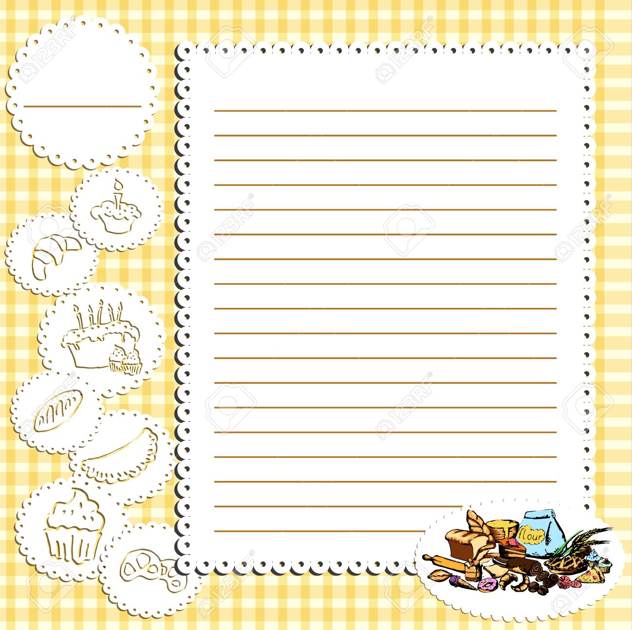 recipe background template