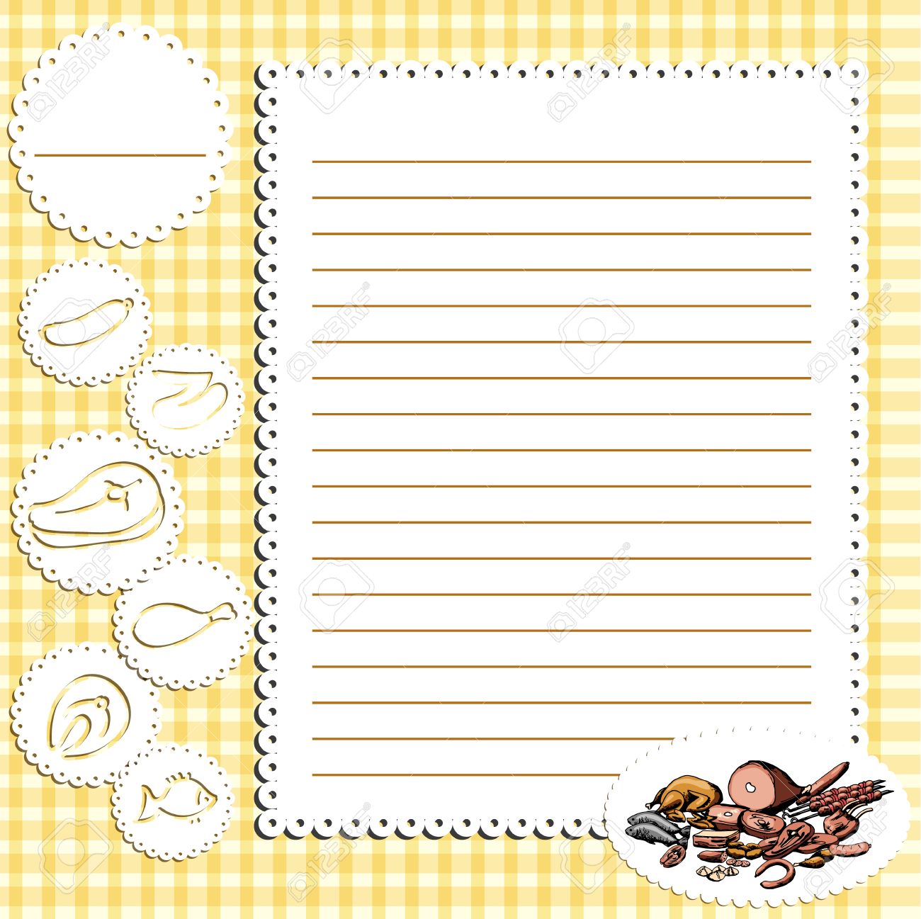 recipe background template