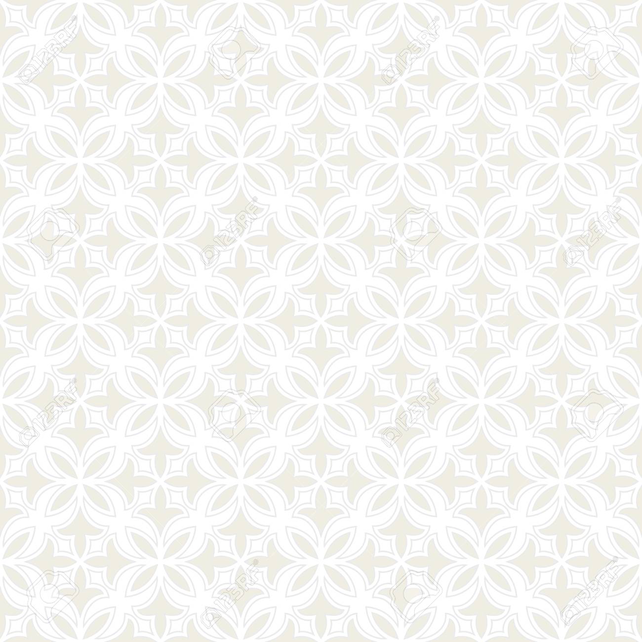 花柄 壁紙シームレスベクトルの背景 ベージュと白の装飾品 グラフィックモダンパターン のイラスト素材 ベクタ Image