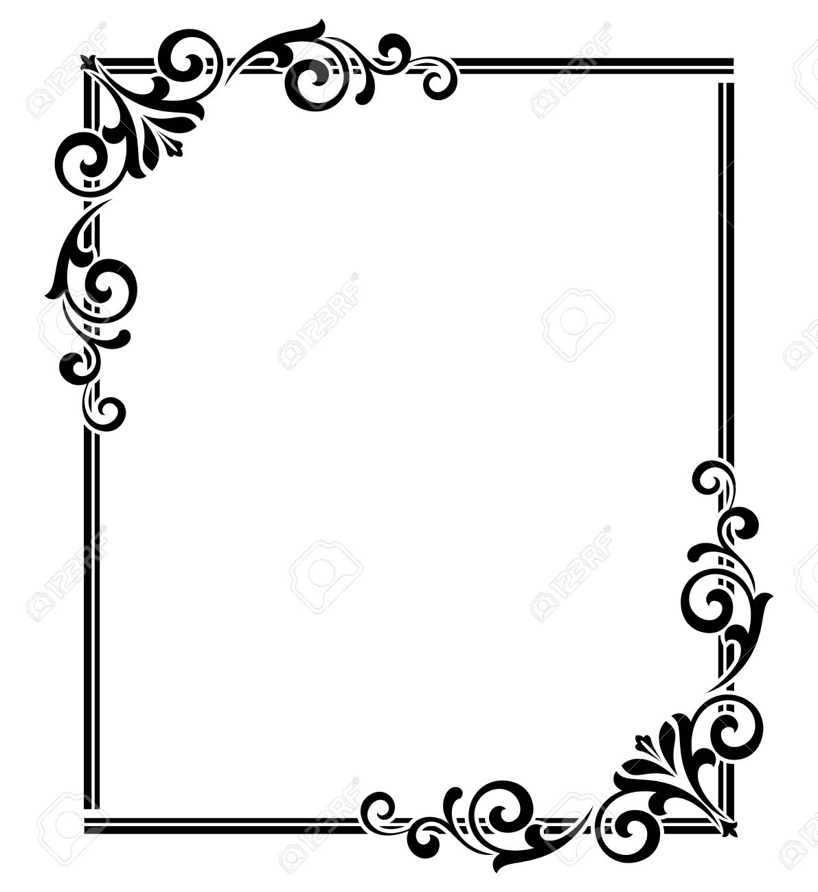 Decorative Frame Elegant Element For Design In Eastern Style