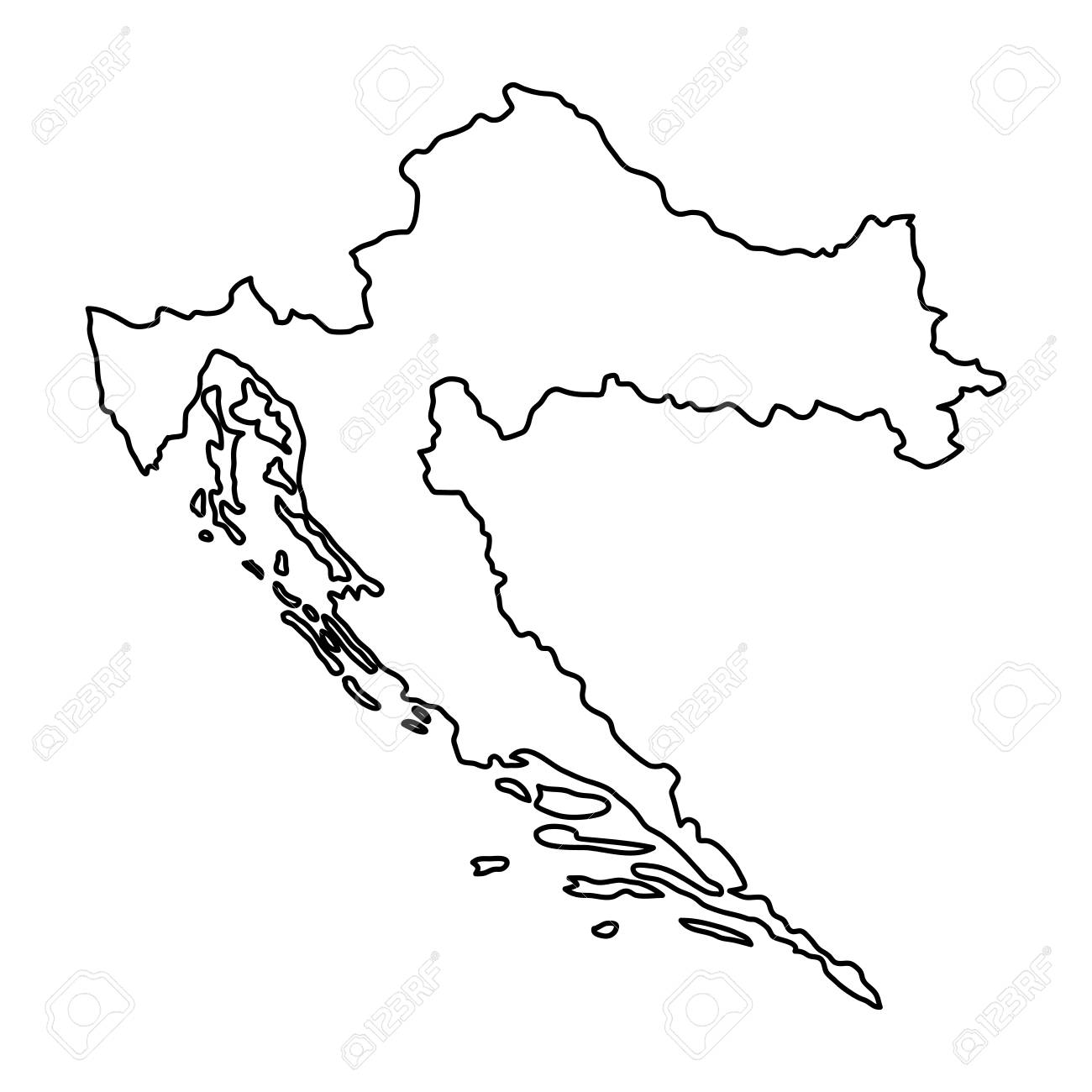 Croatia Map Shape Money Clip