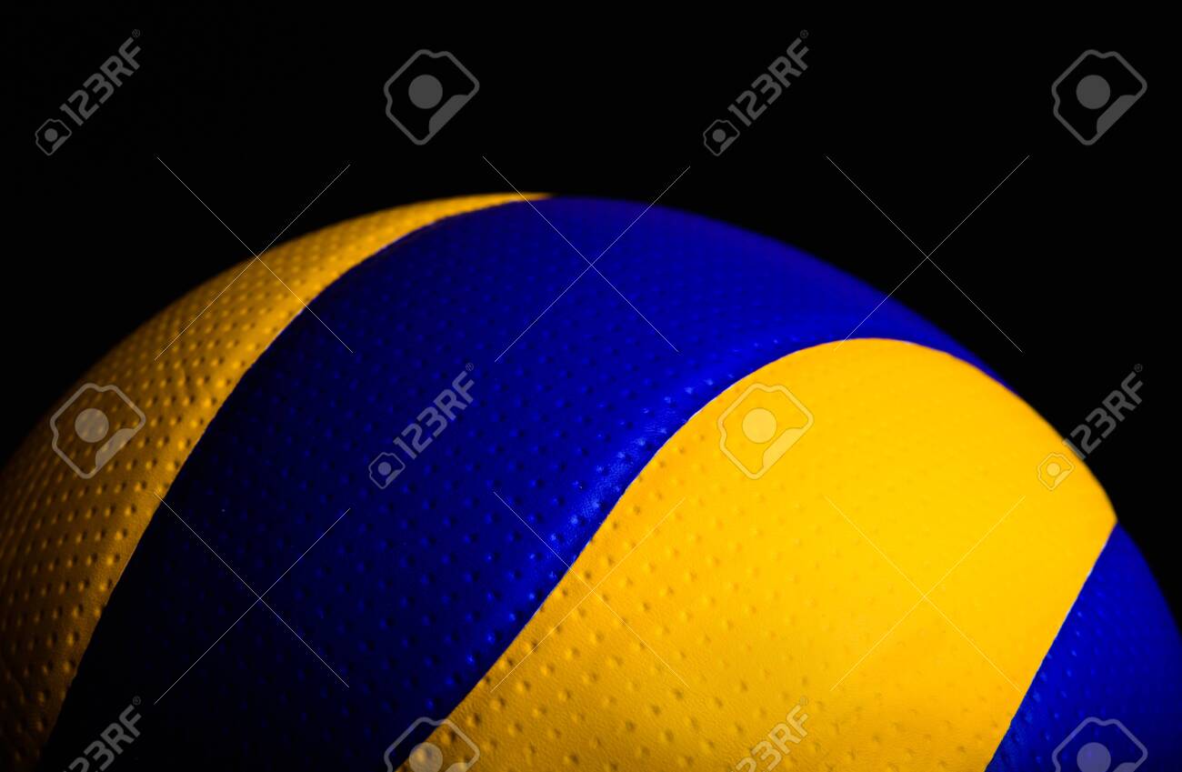Volleyball Ball On Black Background Stock Photo Picture And Royalty Free Image Image 120548301