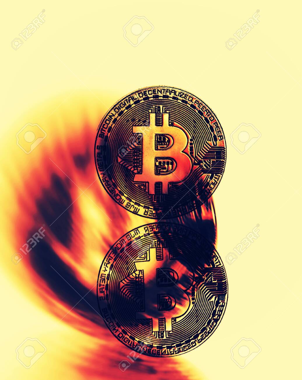 Bitcoin Coin. Abstract Background Of Cryptocurrency Stock Photo, Picture  and Royalty Free Image. Image 143320820.