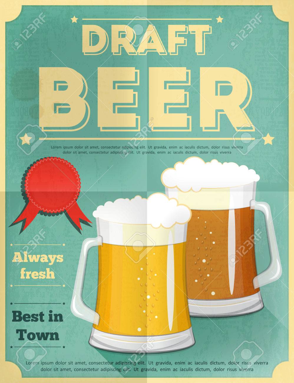 ビンテージ古着　ビールジョッキイラスト　グッドデザイン craft-beer-vintage-