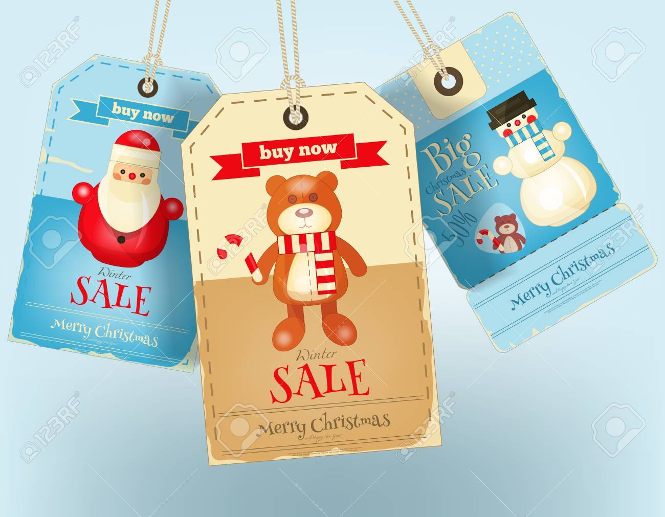 レトロなスタイルのタグは クリスマス セール ヴィンテージのおもちゃ ベクトルの図 のイラスト素材 ベクタ Image