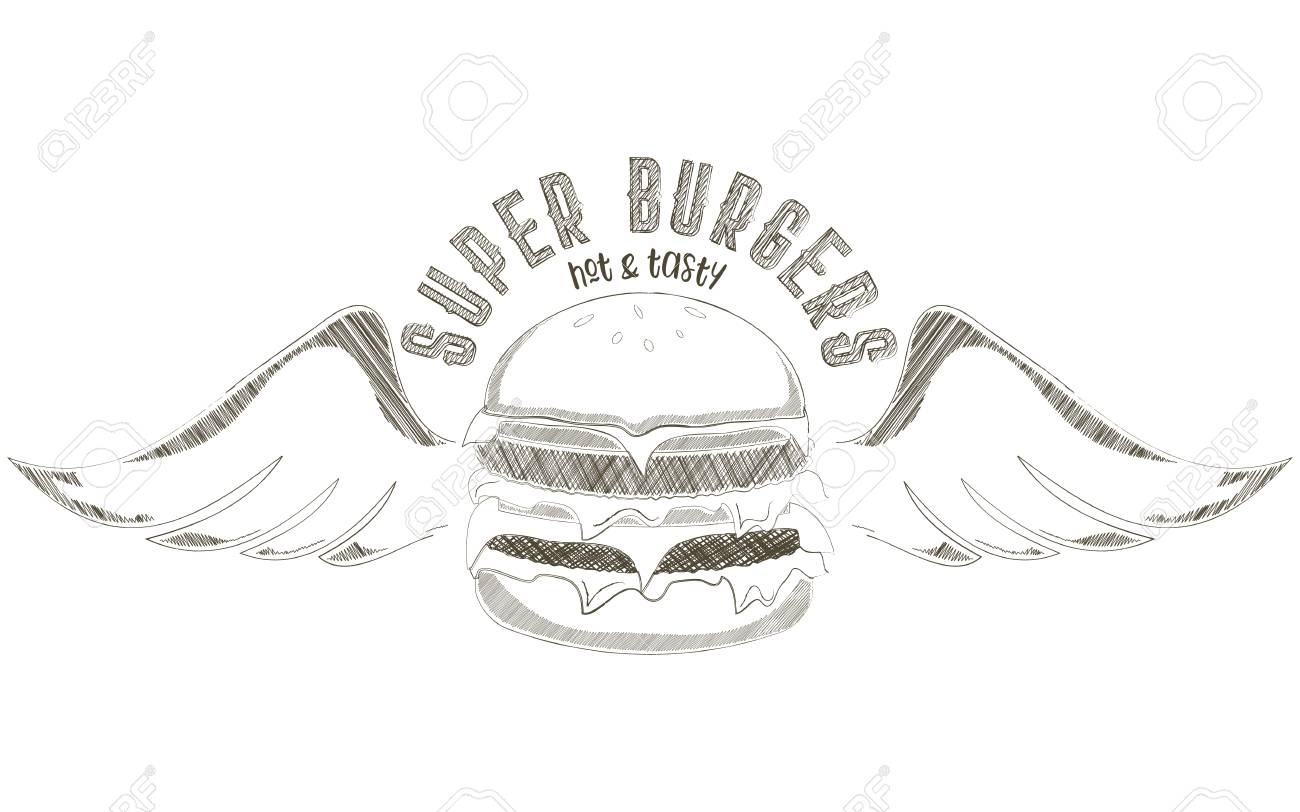 白い背景に隔離されたバーガーとハンバーガーのイラスト のイラスト素材 ベクタ Image 白い背景に隔離されたバーガーとハンバーガーのイラスト のイラスト素材 ベクタ Image