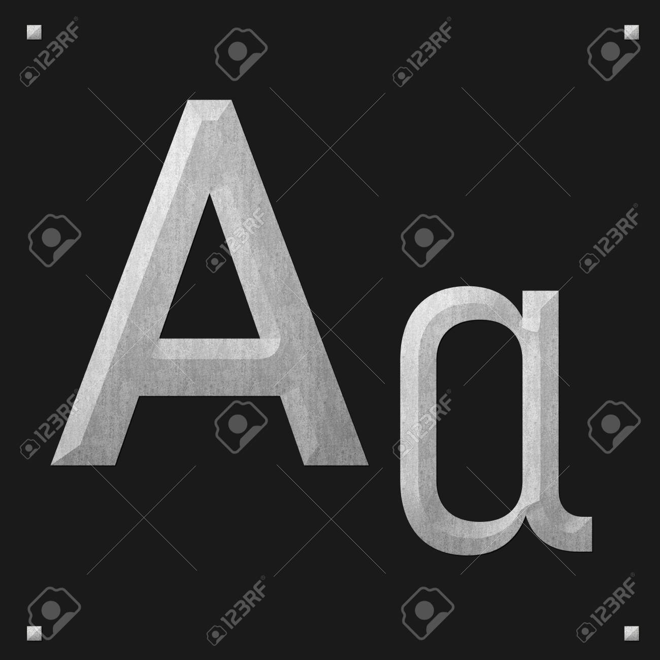 Greek alphabet stone texture, Alpha on dark background - 151682020 Greek alphabet stone texture, Alpha on dark background - 151682020