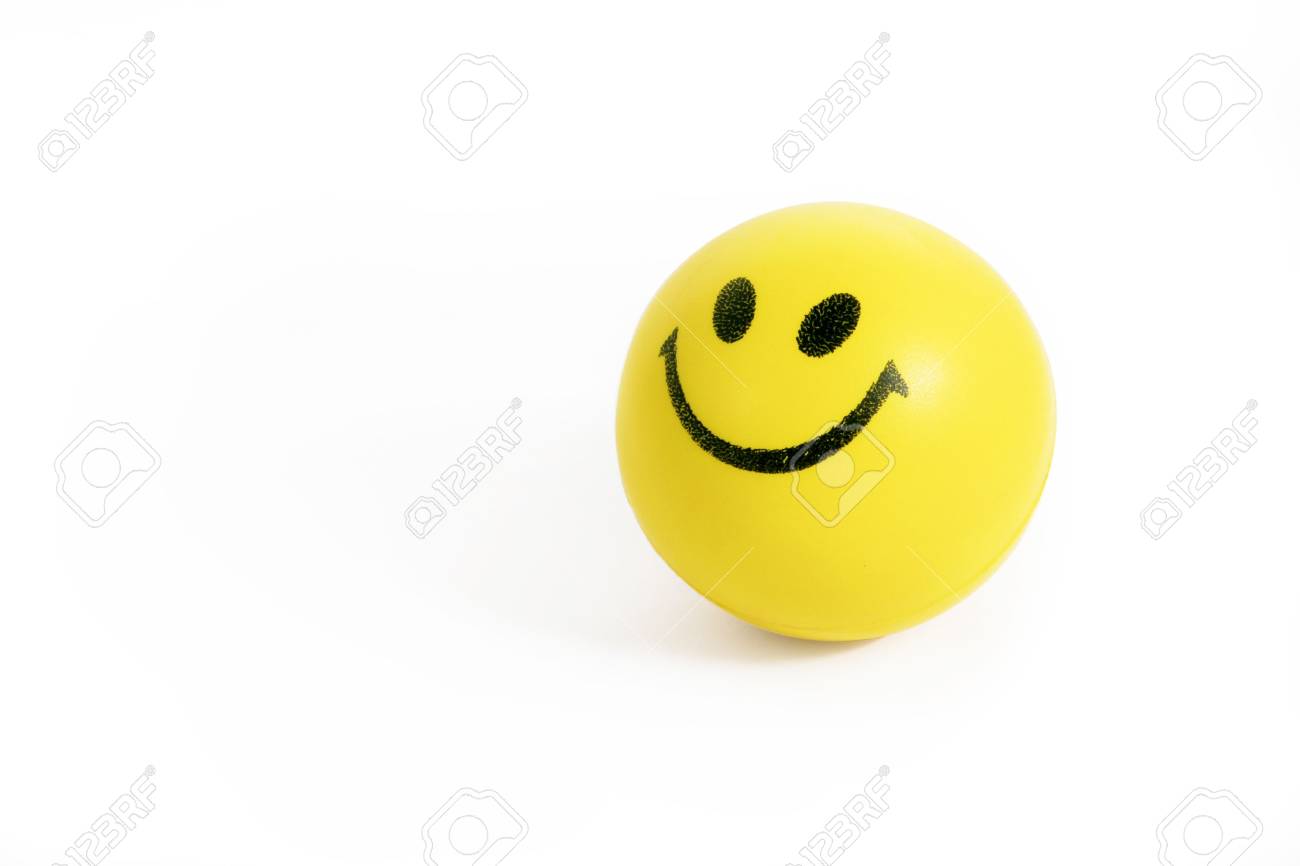smiling stress ball