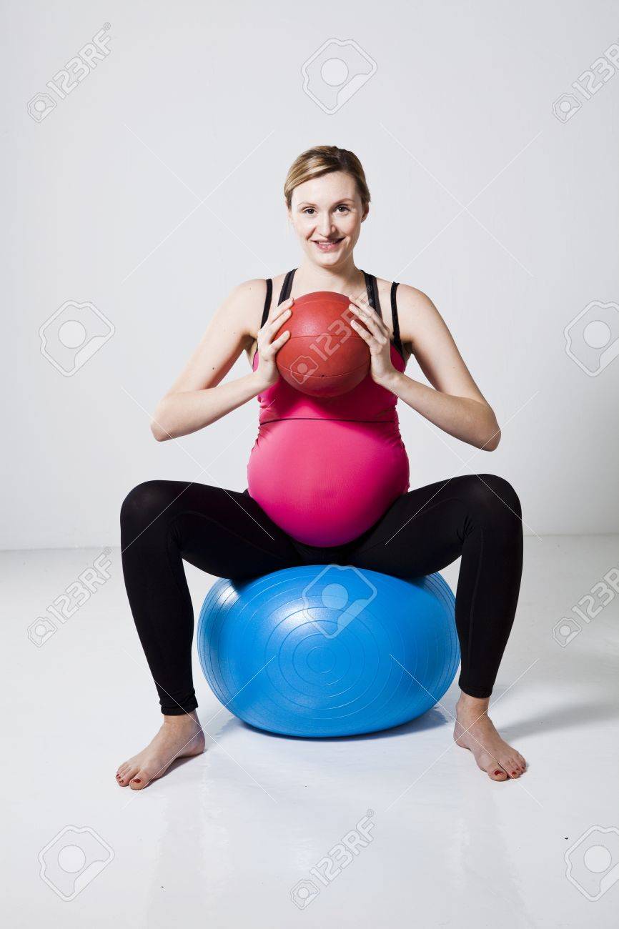 red exercise ball