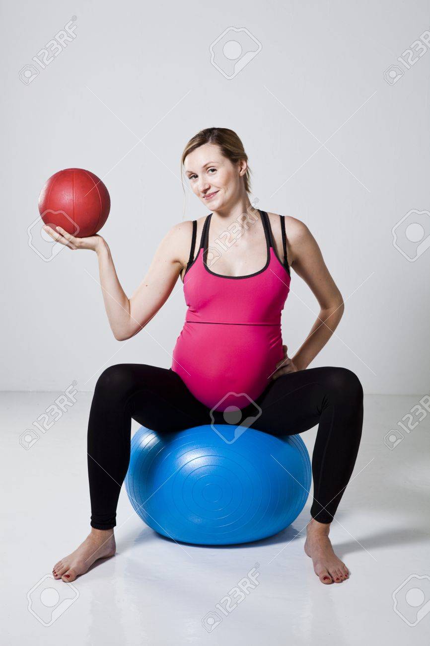 red exercise ball