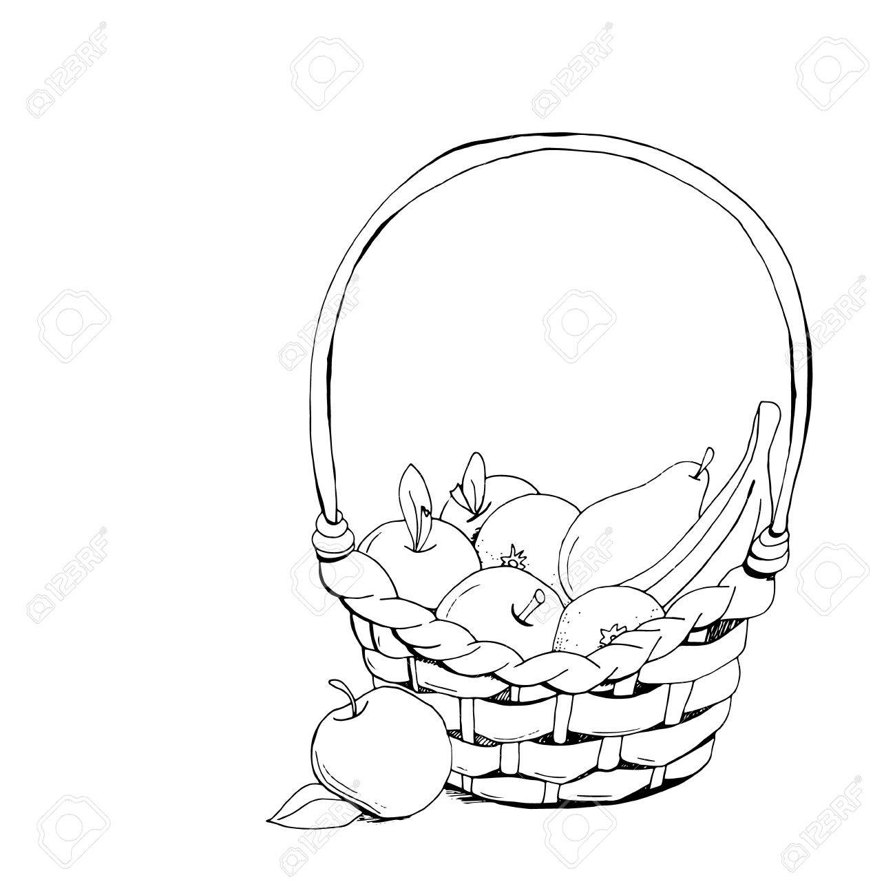 Corbeille De Fruits Pomme Orange Banane Dessine A La Main Griffonnage Croquis De Conception Des Elements Vectoriels Isole Sur Un Fond Blanc Vector Illustration Clip Art Libres De Droits Vecteurs Et Corbeille De Fruits Pomme Orange Banane Dessine A La Main Griffonnage Croquis De Conception Des Elements Vectoriels Isole Sur Un Fond Blanc Vector Illustration Clip Art Libres De Droits Vecteurs Et