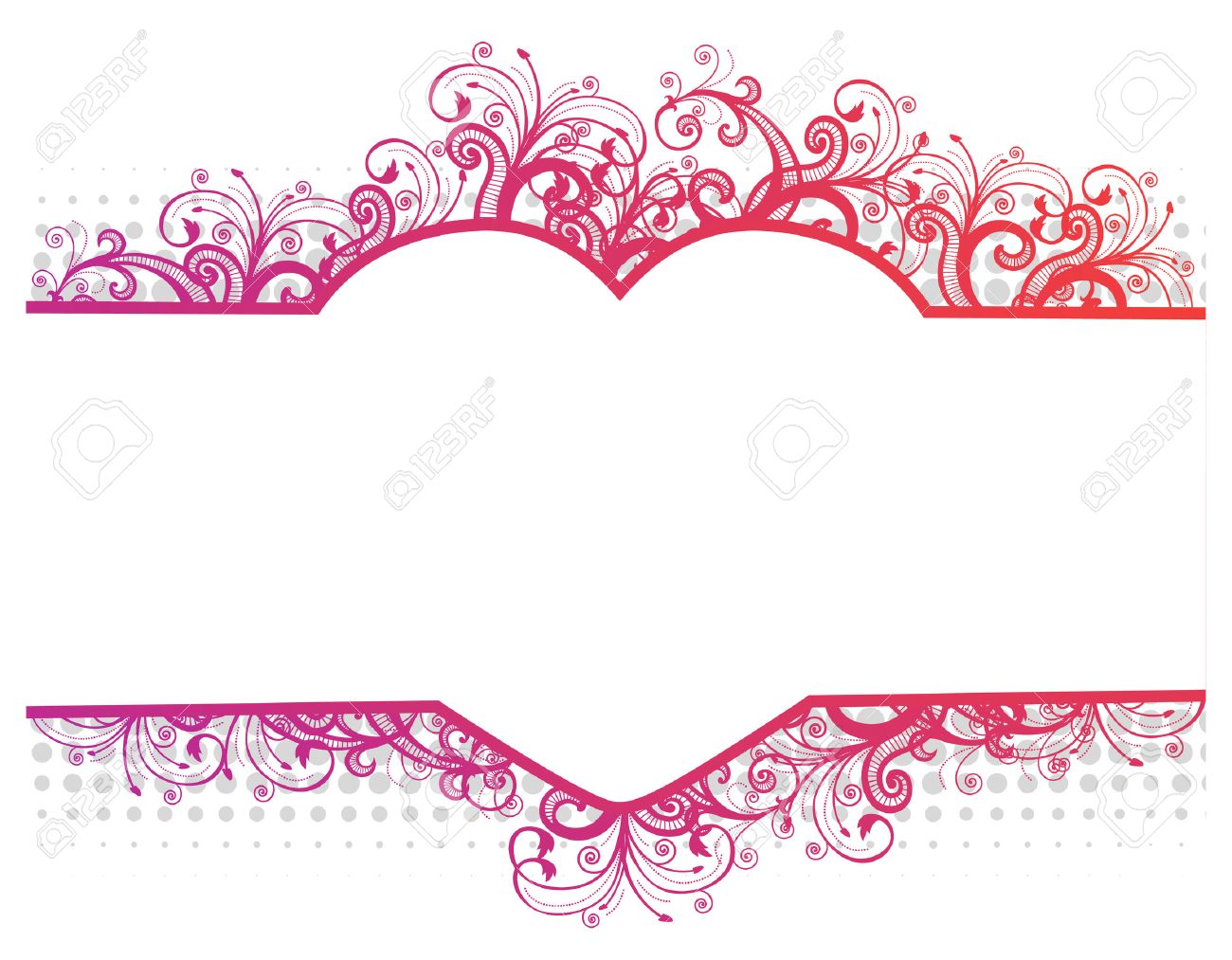 Vector Illustration Of A Floral Pink Border With Heart Royalty Free Cliparts Vectors And Stock Illustration Image 4237339