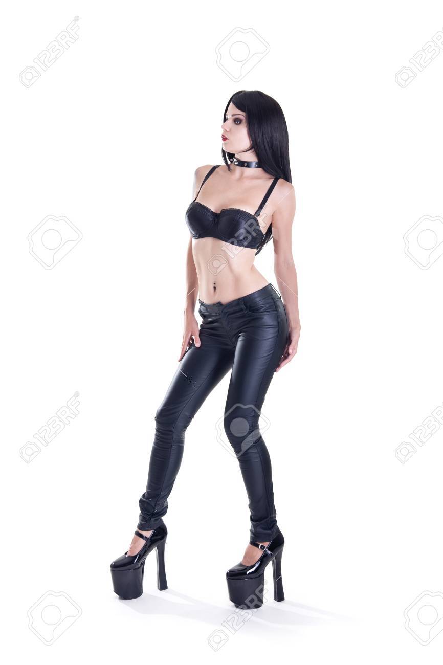 leather pants sexy girl