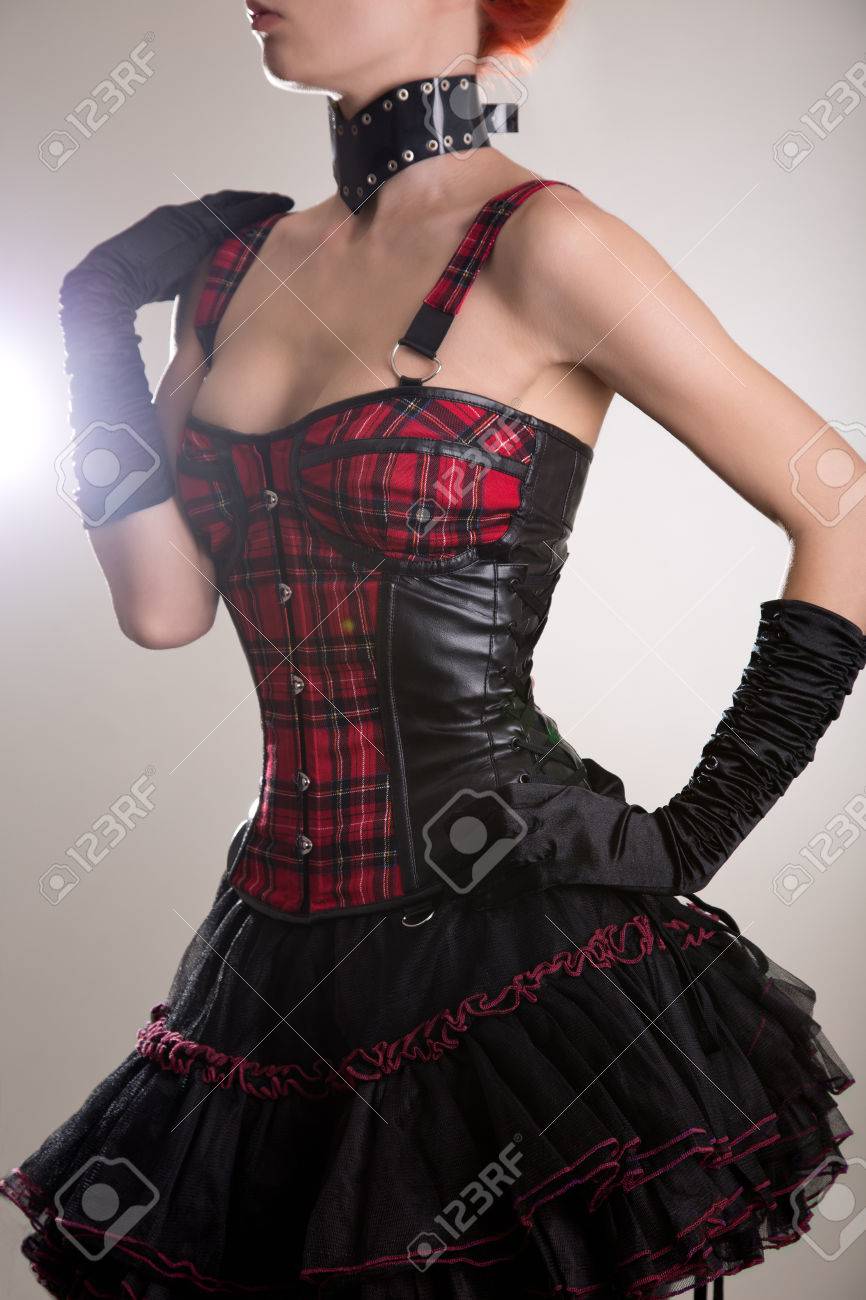 plaid corset dress