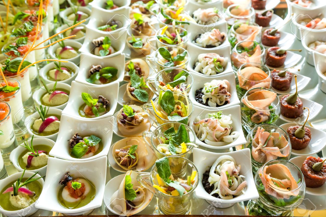 variety appetizers and finger food stock photo picture and royalty