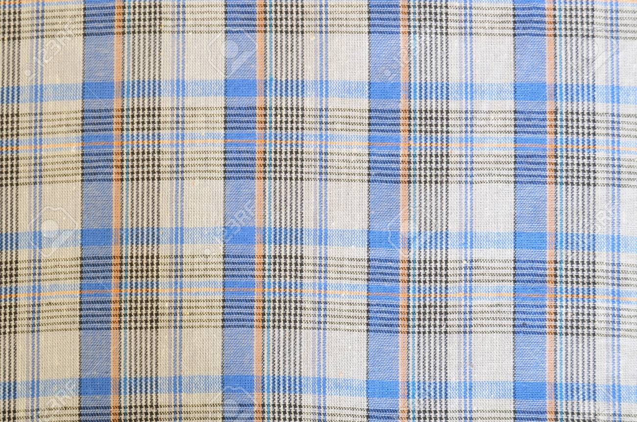 Textura Xadrez Xadrez Azul, Cinza E Marrom Foto Royalty Free