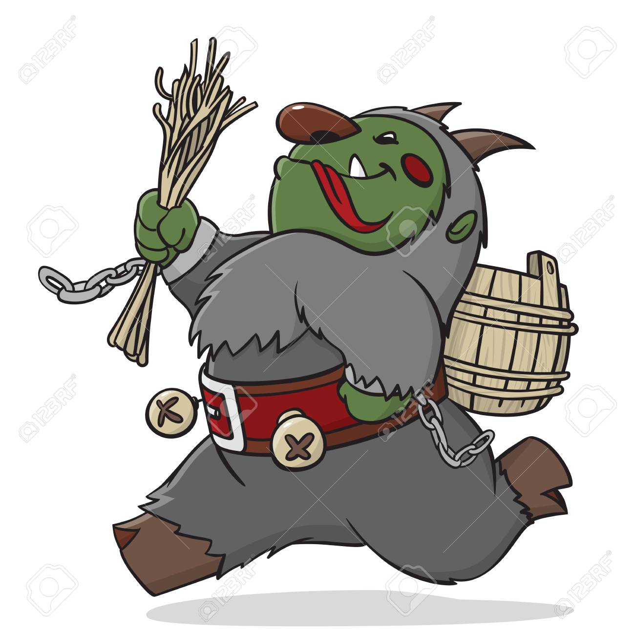 クランプス伝統的なクリスマスの悪魔ベクトルイラスト のイラスト素材 ベクタ Image 90526295