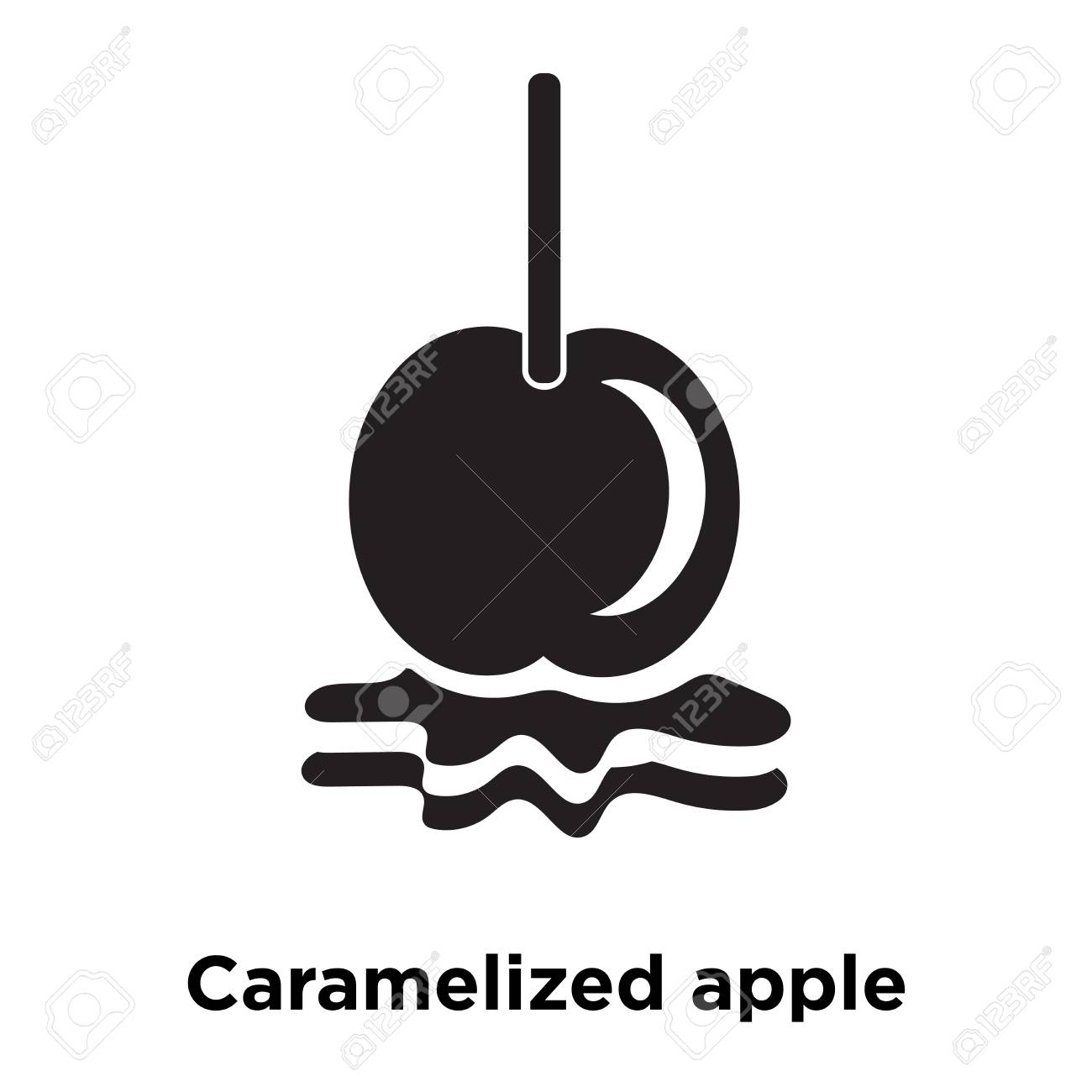 Caramelized Apple Icon Vector Isolated On White Background Logo