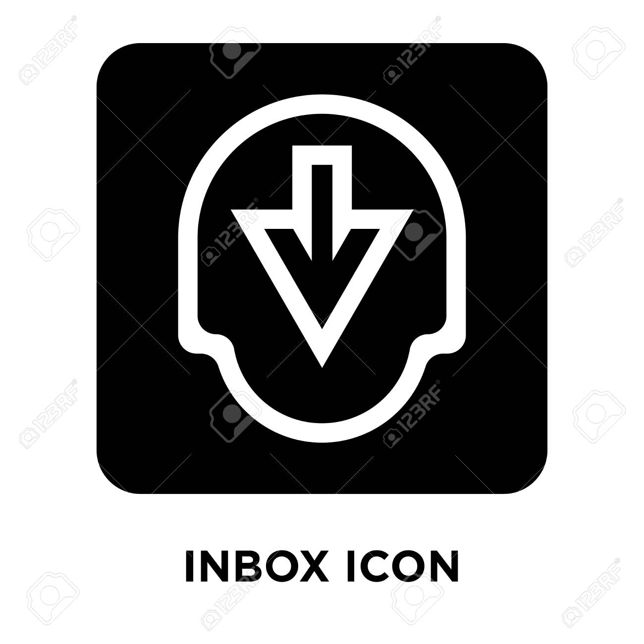 Inbox Icon Vector Isolated On White Background Logo Concept