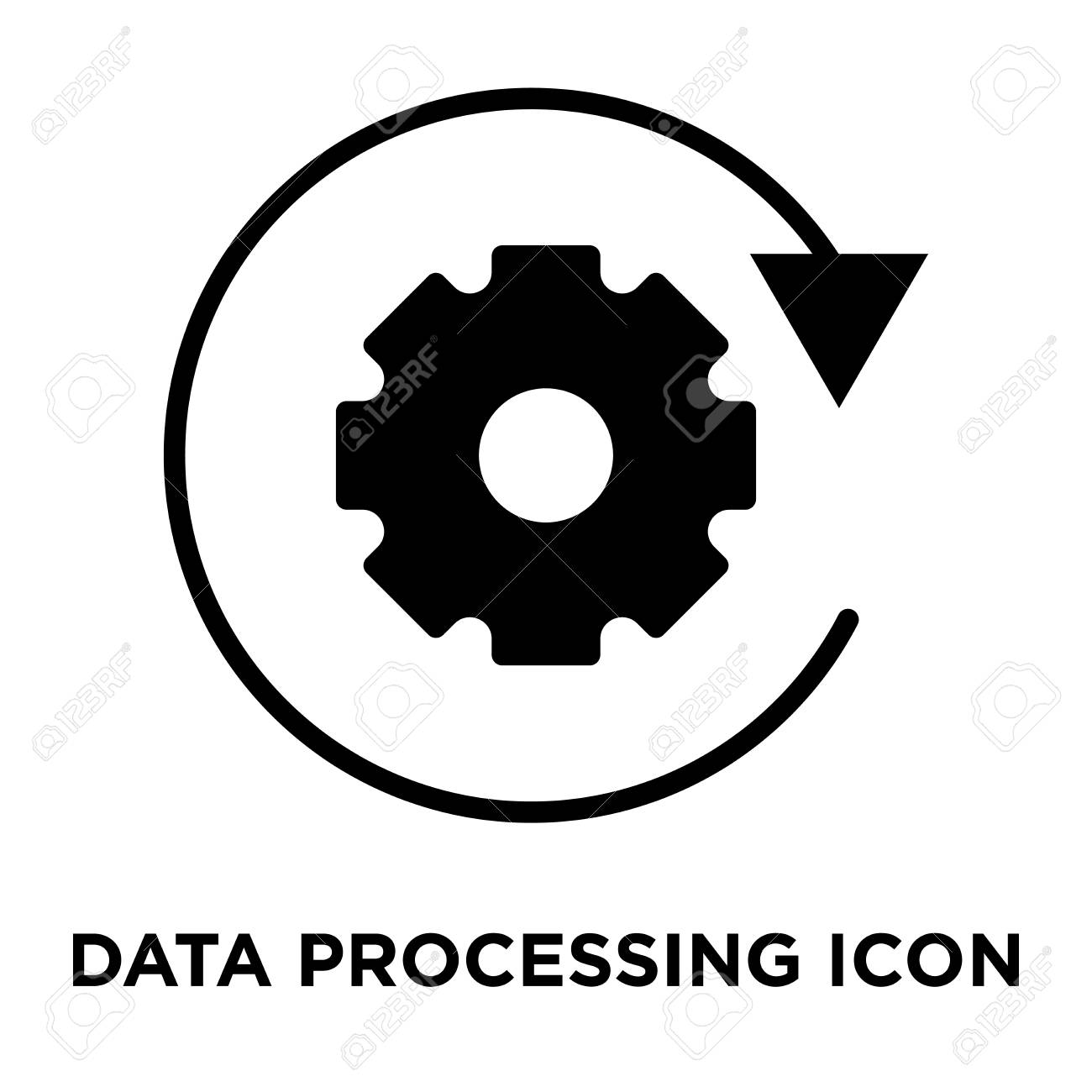 Data Processing Icon Vector Isolated On White Background Logo Concept Of Data Processing Sign On Transparent Background Filled Black Symbol Royalty Free Cliparts Vectors And Stock Illustration Image 107952870