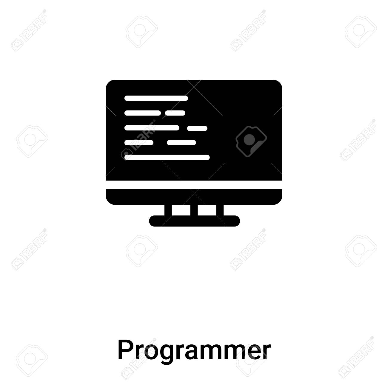 programmer icon vector isolated