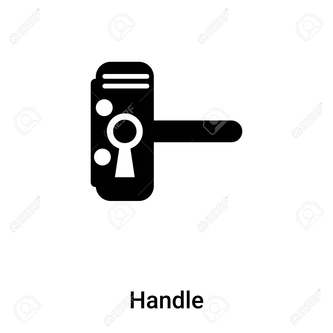 handle icon vector isolated on white background concept of handle