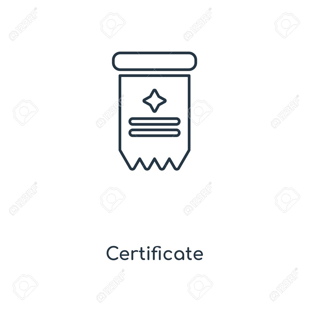 certificate concept line icon linear certificate concept outline certificate outline