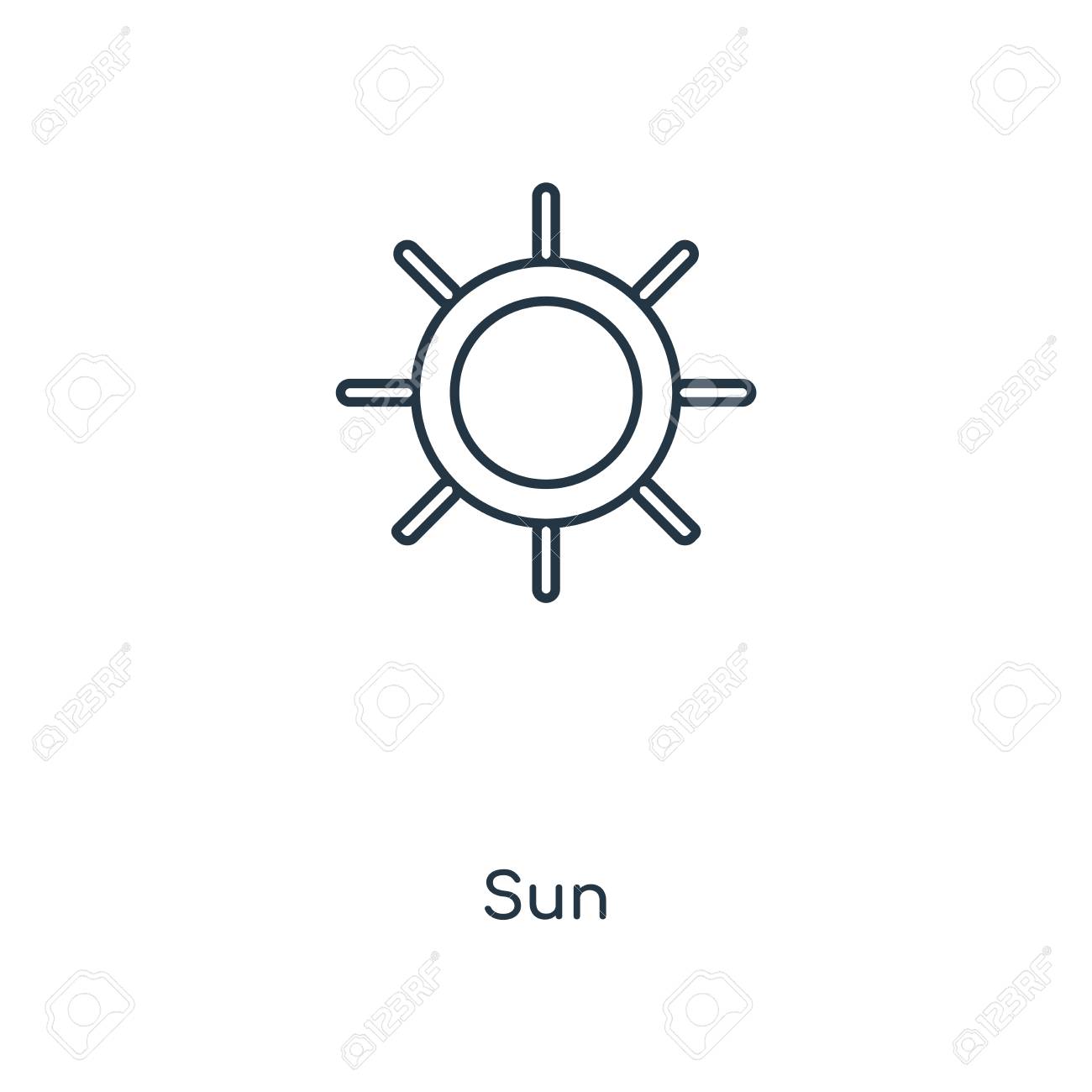 sun concept line icon linear sun concept outline symbol design
