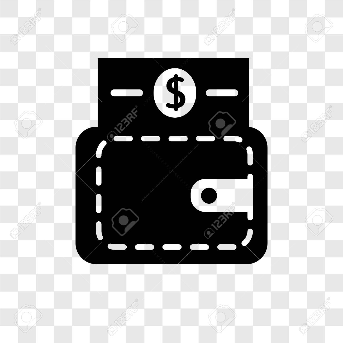 wallet vector icon isolated
