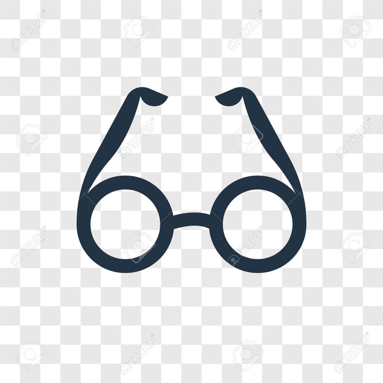 transparent glasses round