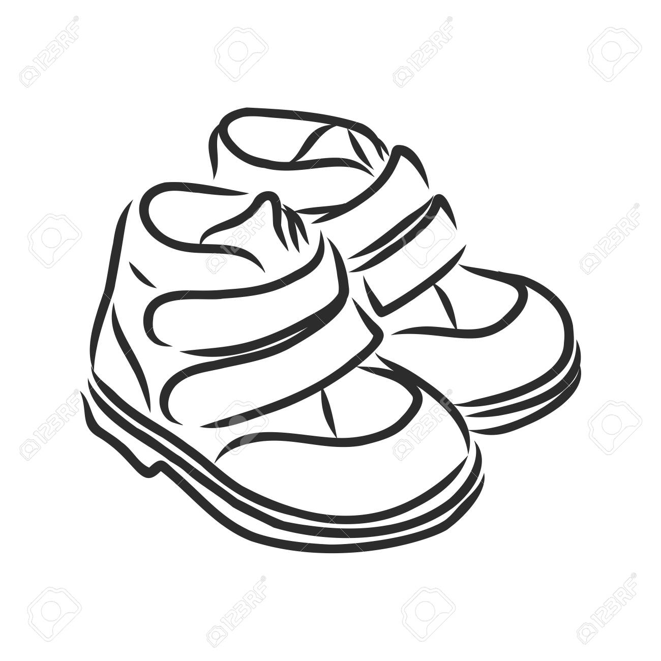 kids shoes vector